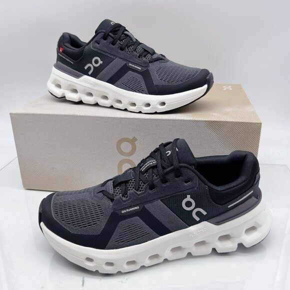 On Shoes - On Cloudrunner 2 Womens Running Shoe Eclipse/Black US 7.5 Wide